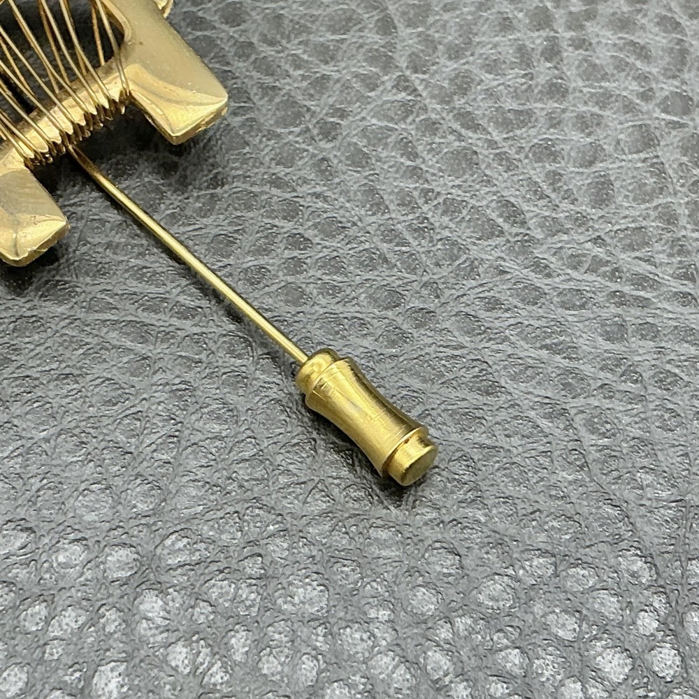 Vintage Napier Elephant Stick Pin Gold Tone Lapel Hat Animal Costume Jewelry - Picture 6 of 7